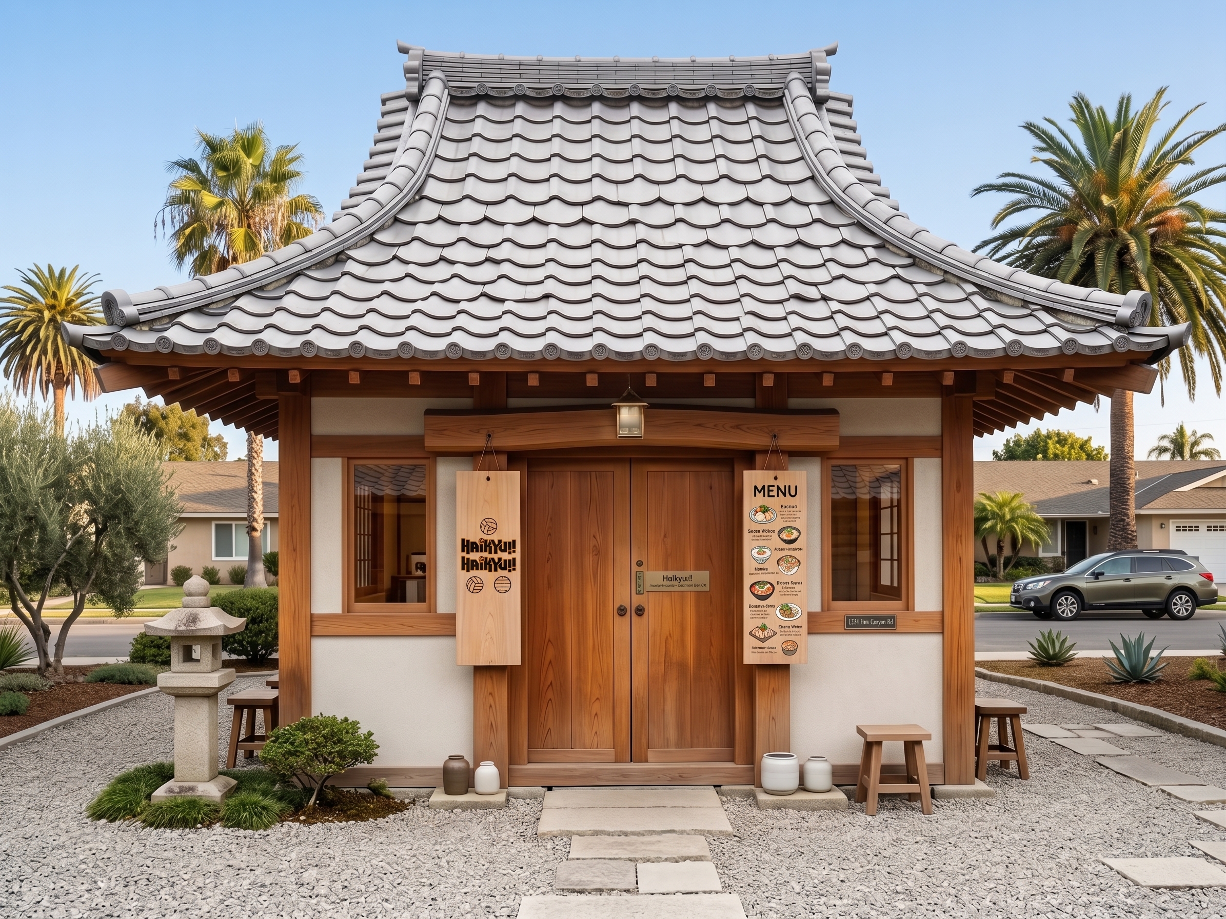 Outside view of Haikyuu! restaurant